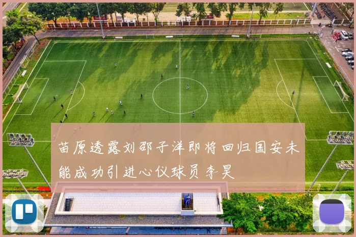 苗原透露刘邵子洋即将回归国安未能成功引进心仪球员李昊